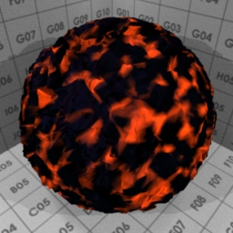 Preview for the "volcanic flow" blender material