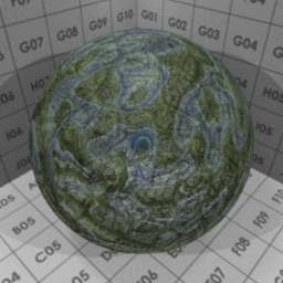 Preview for the "green planet" blender material