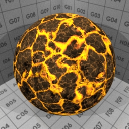 Preview for the "Lava Rock" blender material