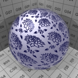 Preview for the "Chinese Porcelain" blender material