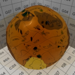 Preview for the "amber" blender material