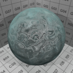Preview for the "sand blasted glass" blender material