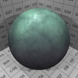 Preview for the "raw green metal" blender material