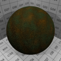 Preview for the "oxidised cooper" blender material