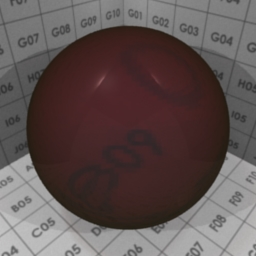 Preview for the "Red thick glass" blender material