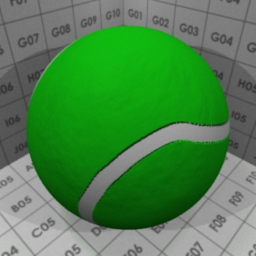 Preview for the "Tennis Ball" blender material