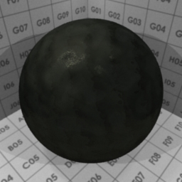 Preview for the "Worn Black Metal/Rubber" blender material