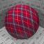 Download the Tartan material from the Fabric/Clothes category for blender