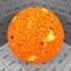 Download the Sun material from the Space category for blender