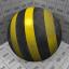 Download the Yellow Black stripes dirt material from the Wall category for blender