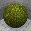 Download the green voronoi material from the Organic category for blender